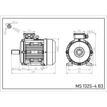 Silnik elektryczny 5,5kW 1400 obr/min. 132 B3